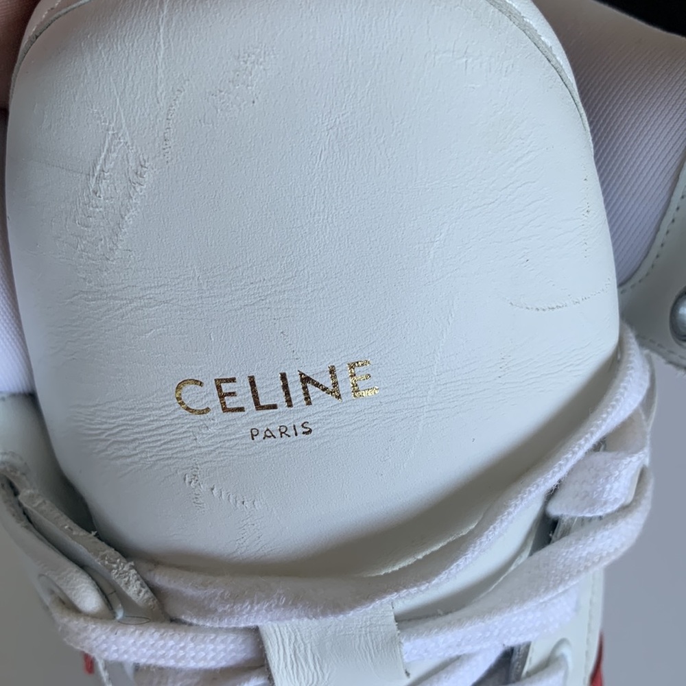 Celine Paris White Mid Leather MU 1119 Sneaker - Picture 12 of 16